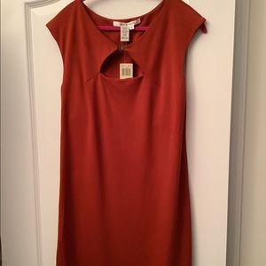 Orange/Auburn keyhole Max Studio dress Medium
